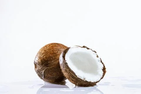 Cracked coconut Stock Photos