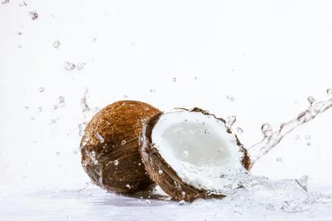 Cracked coconut Fotos Stock