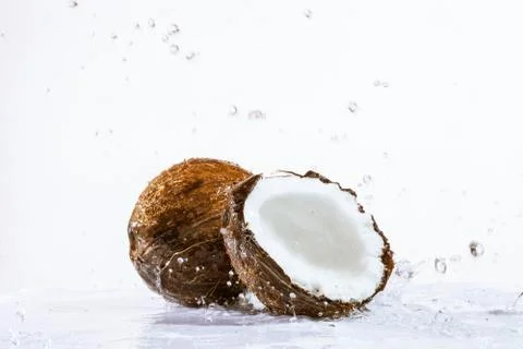 Cracked coconut Fotos Stock