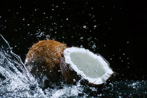Cracked coconut Stock Photos