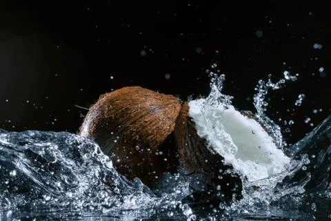 Cracked coconut Stock Photos