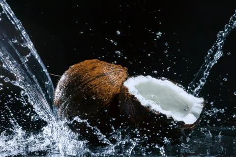Cracked coconut Stock Photos