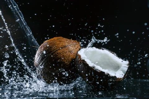 Cracked coconut Stock Photos