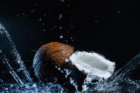 Cracked coconut Stock Photos