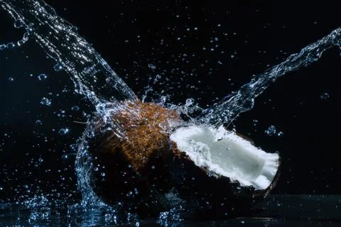 Cracked coconut Stock Photos