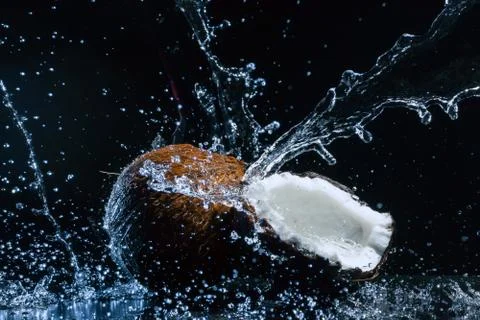 Cracked coconut Stock Photos