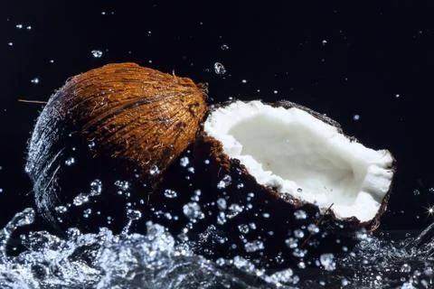 Cracked coconut Stock Photos