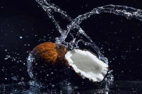 Cracked coconut Stock Photos