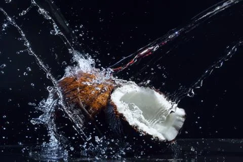 Cracked coconut Stock Photos