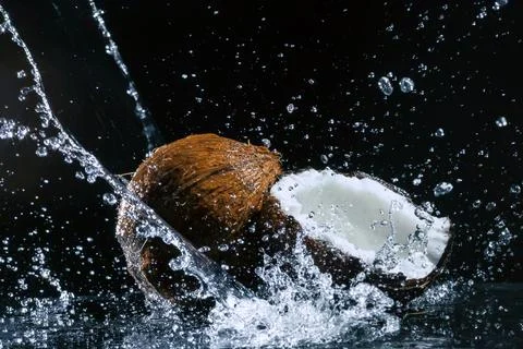 Cracked coconut Stock Photos