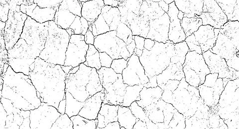 Cracked concrete of grunge texture background with cracks, a white textured Stock Illustration