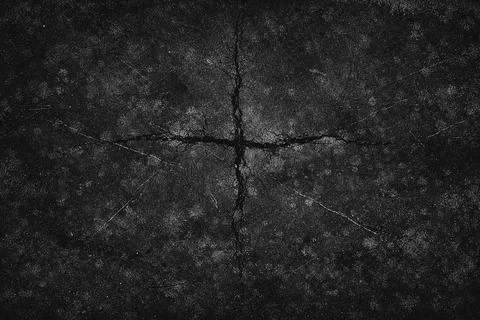 Cracked dark gray stone surface texture. Stock Illustration
