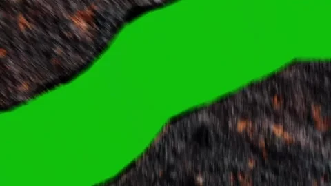 Cracked dark stone texture with rusty mineral details and green screen. 4K 库存影片 344368856