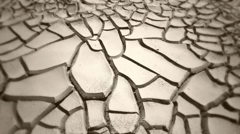 Cracked Desert Stream Stock Footage 5734550