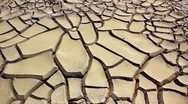 Cracked Desert Streambed Stock Footage
