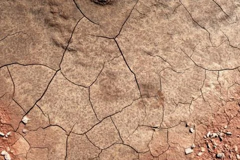 Cracked dirt mud. example of erosion Stock Photos