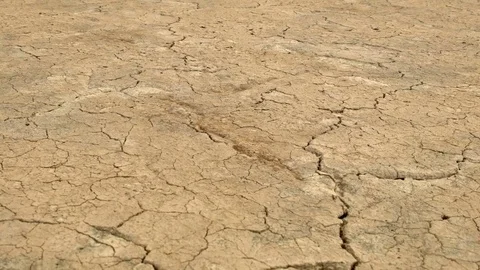 Cracked earth dry drought macro playa plain Alvord Desert Steens Mountain Near Stock Footage 81611216