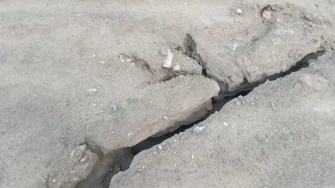 Cracked Earth Ground Texture After Erosion In Quarry Stock Footage 346373980