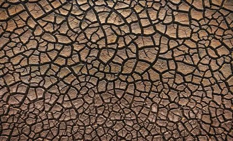 Cracked Earth Pattern Texture as Nature Background Foto stock