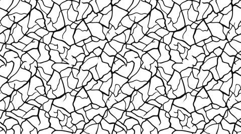 Cracked earth pattern on white for grunge or abstract backgrounds. Stock Illustration
