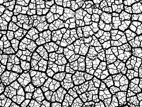 Cracked earth soil texture vector background Illustrazione stock