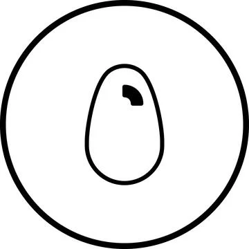 Cracked Egg in a Circle, Representing Imperfection and Unexpected Beginnings Stock Illustration