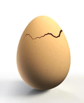 Cracked egg conceptual image for birth Stock Illustration