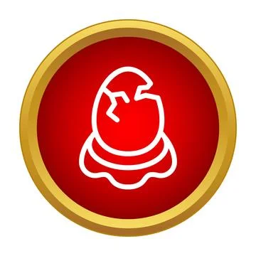 Cracked egg hatching icon representing new life and start イラスト素材