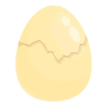 Cracked egg icon cartoon vector. Easter baby Stock Illustration