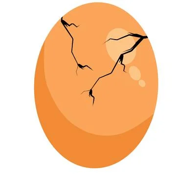 Cracked egg icon  Stock Illustration