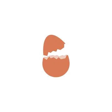 Cracked egg icon vector illustration design template Stock Illustration