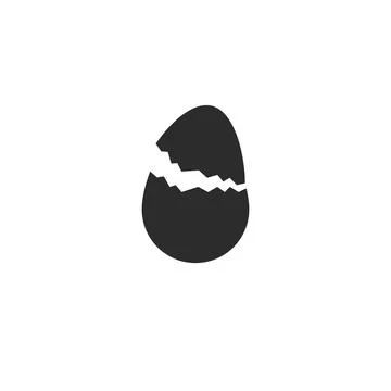 Cracked egg icon vector illustration design template Stock Illustration