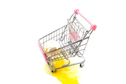 Cracked egg Stock Photos