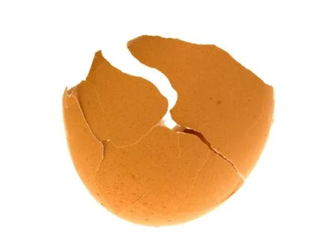 Cracked  egg shell Stock Photos