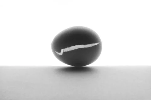 Cracked egg shell Stock Photos