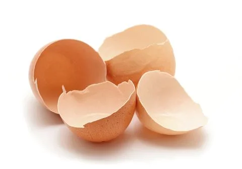 Cracked egg shells 库存照片