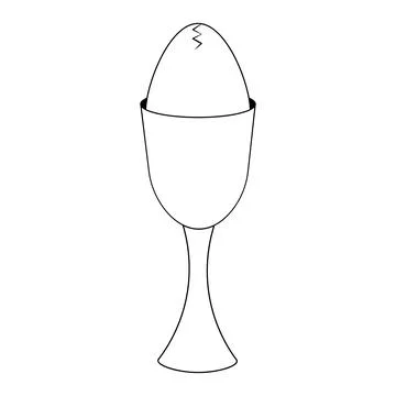 Cracked egg. Sketch. Poached. Vector illustration. Illustrazione stock