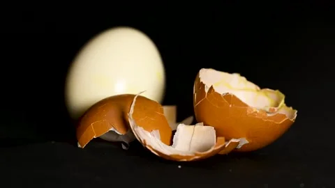 A cracked eggshell Stock Footage 322031452