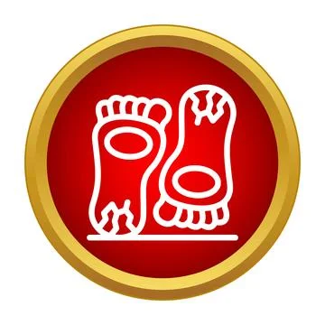 Cracked feet and split heels icon Stock Illustration
