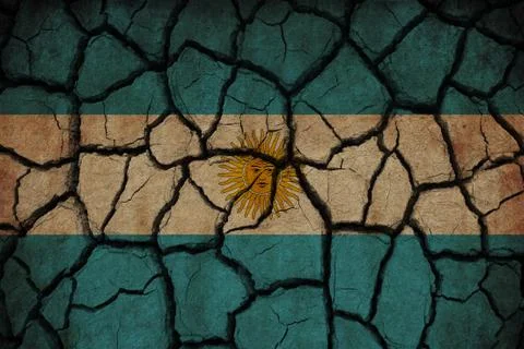 Cracked flag Stock Illustration