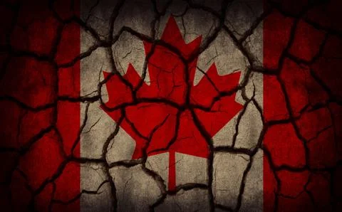Cracked flag Stock Illustration