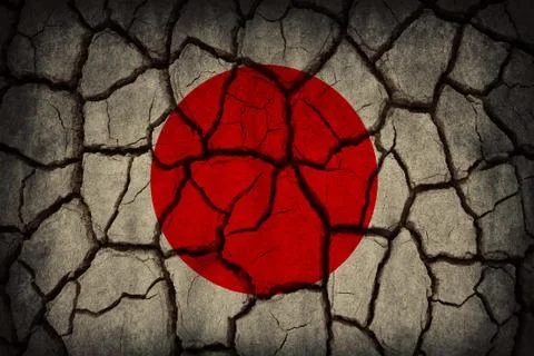 Cracked flag Stock Illustration
