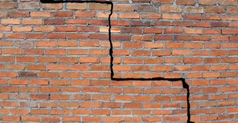 Cracked foundation Stock Photos