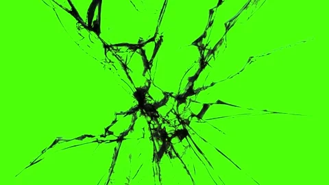 Cracked glass with sharp fractures Stock Footage 341745277