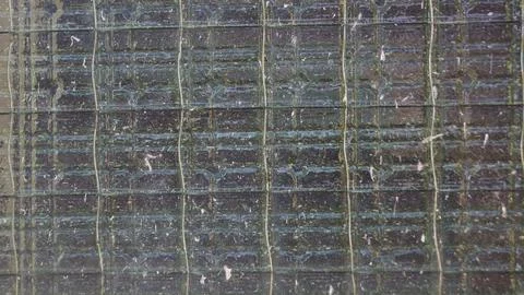 Cracked Glass Surface with Grid Pattern Stock Photos