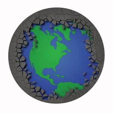 Cracked globe cracked shell of the globe Copyright: xZoonar.com/nadilx 282... Stock Photos
