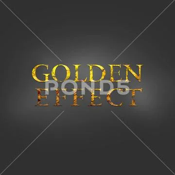 Cracked Golden Text Inspired by Elden Ring in Photoshop PSD Template