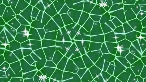 Cracked Green Surface with White Lines and Stars. Stock-Footage 329928185