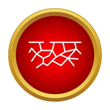 Cracked ground drought concept icon illustrating aridity Stock Illustration
