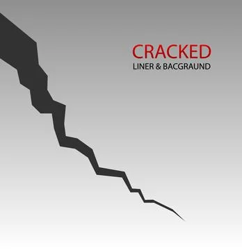 Cracked ground. Realistic crack texture crack. Rift on surface. Split terrain イラスト素材